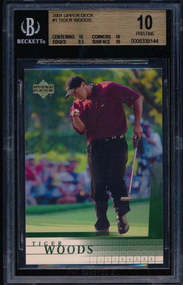 Tiger Woods 2001 Upper Deck RC BGS 10