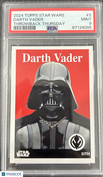 2024 Topps Star Wars Throwback Thursday Darth Vader #2 PSA 9