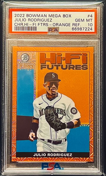 Julio Rodriguez 2022 HiFi Orange Ref. /25 PSA 10