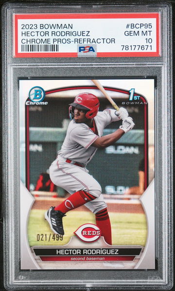 2023 Bowman Chrome Prospector Refractor Hector Rodriguez #BCP95 /499 PSA 10