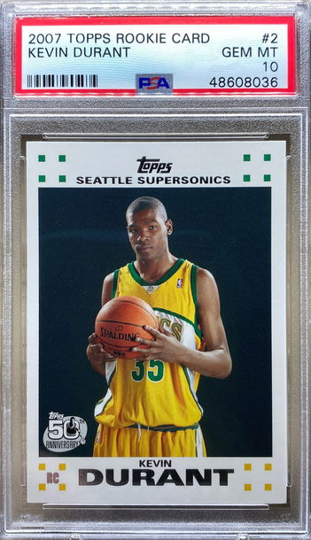 Kevin Durant - 2007 Topps Rookie Card #2 PSA 10