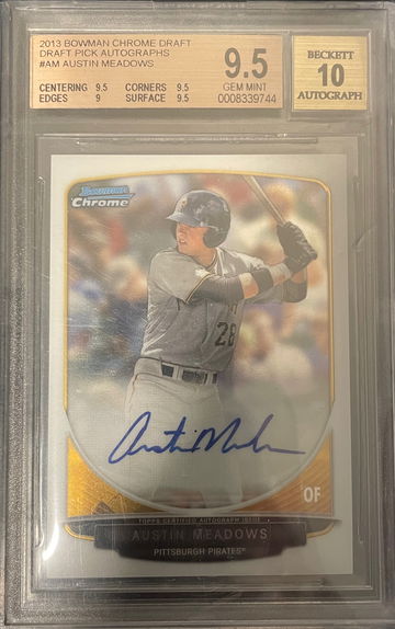 2013 Austin Meadows Bowman Chrome Prospect Rookie Auto RC