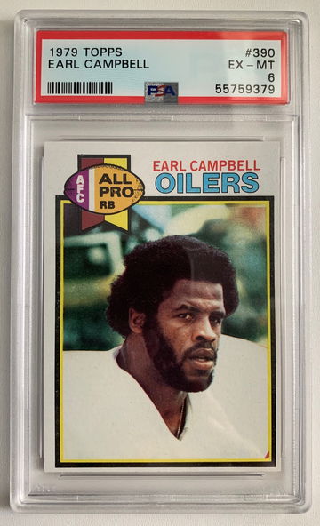Earl Campbell 1979 Topps Rookie Card RC PSA 6