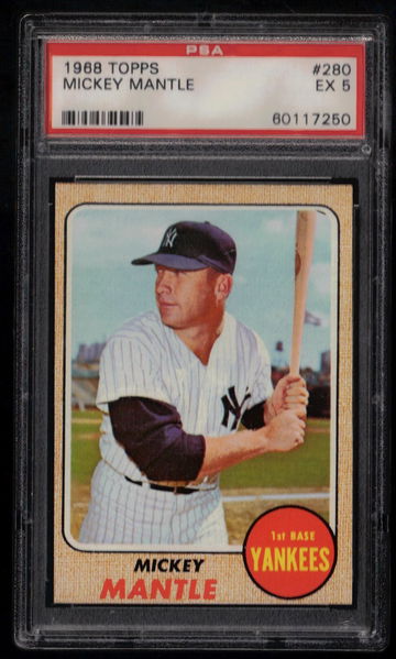 1968 Topps MICKEY MANTLE #280 PSA 5