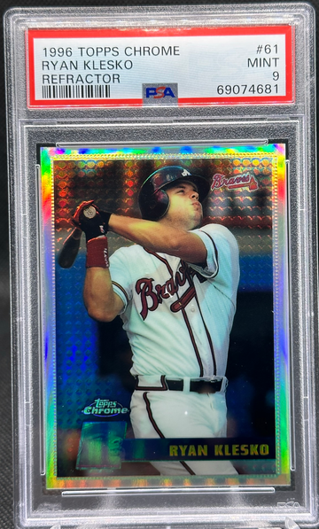 1996 Topps Chrome REFRACTOR Ryan Klesko PSA 9 MINT!
