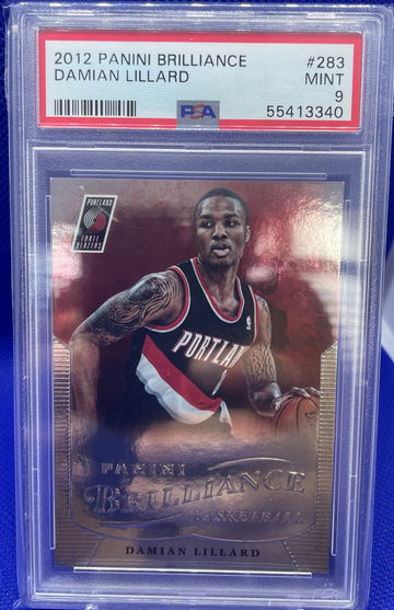 2012 Panini Brilliance Damian Lillard ROOKIE RC #283 PSA 9 MINT Blazers Low Pop