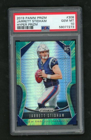 2019 Panini Prizm #308 Jarrett Stidham Prizms Hyper /175 PSA 10