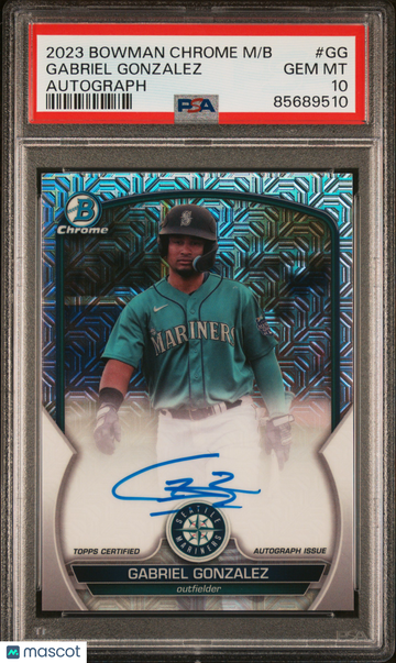 2023 Bowman Chrome Mega Box Autographs Gabriel Gonzalez #GG PSA 10