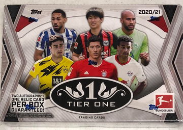 2020-21 TOPPS TIER ONE BUNDESLIGA SOCCER HOBBY BOX 2 AUTOS 1 RELIC/BOX - SUPPORT YOUR LOCAL CARD SHOP!
