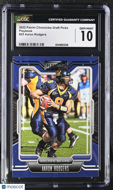 2022 Panini Chronicles Draft Picks Aaron Rodgers #25 Playbook CGC 10
