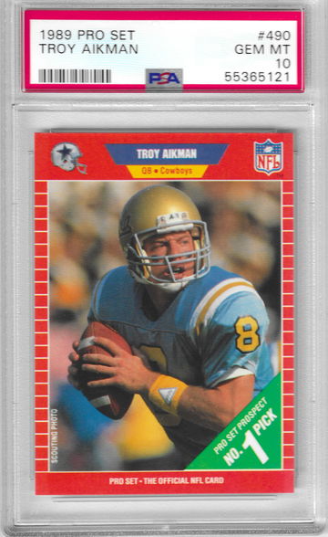 1989 Pro Set Troy Aikman PSA 10