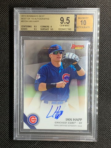 2015 Bowman's Best IAN HAPP BGS 9.5 Autograph Card