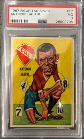 1967 Figuritas Sport Antonio Sastre PSA 3