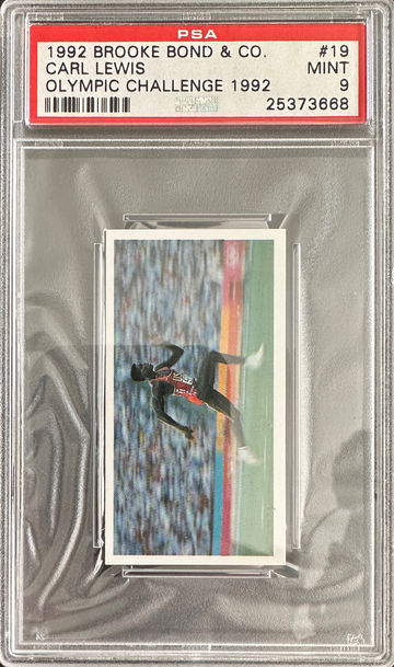 1992 Brooke Bond & Co Carl Lewis Olympic Challenge Track & Field PSA 9