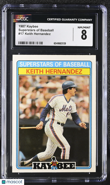 1987 Kaybee Keith Hernandez #17 Superstars of Baseball CGC 8