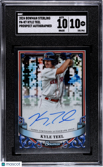 2024 Bowman Sterling Kyle Teel #PA-KT Prospect Autograph SGC 10 Auto 10