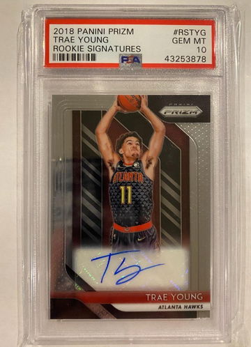 2018 Panini Prizm Rookie Signatures Trae Young Auto PSA 10-Gem-Mint