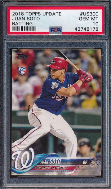 2018 Topps Update #US300 Juan Soto Batting RC Rookie PSA 10