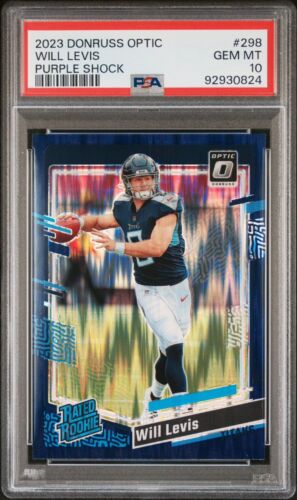 2023 Panini Donruss Optic Will Levis Purple Shock RC #298 PSA 10