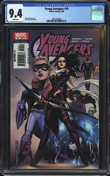Young Avengers #10 CGC 9.4 WHITE Marvel 2006 1st Tommy Shepherd Speed