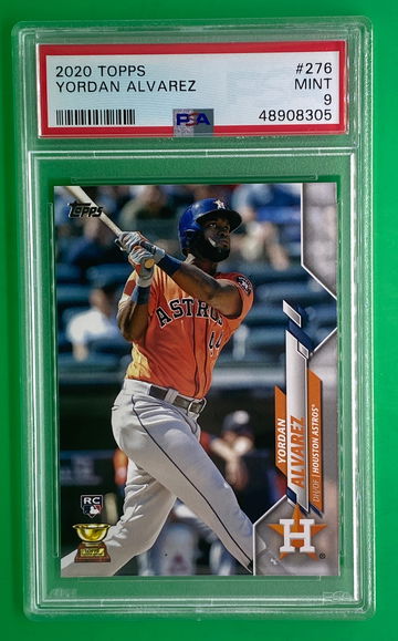 Yordan Alvarez 2020 Topps psa 9 astros