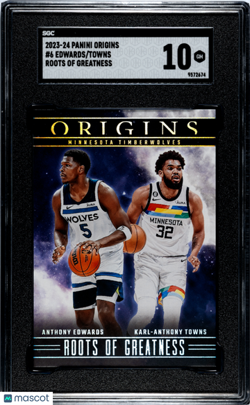 2023 Panini Origins Towns Edwards #6 Roots Of Greatness SGC 10