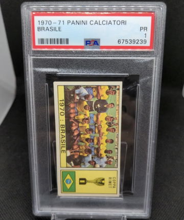 1970-71 Panini Calciatori Brasile Team Pele Jairzinho Rivelino PSA 1