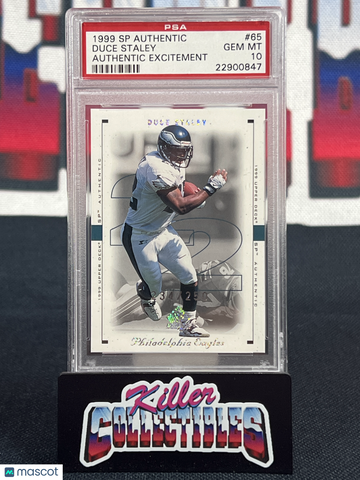 1999 SP Authentic Duce Staley #65 /250 PSA 10