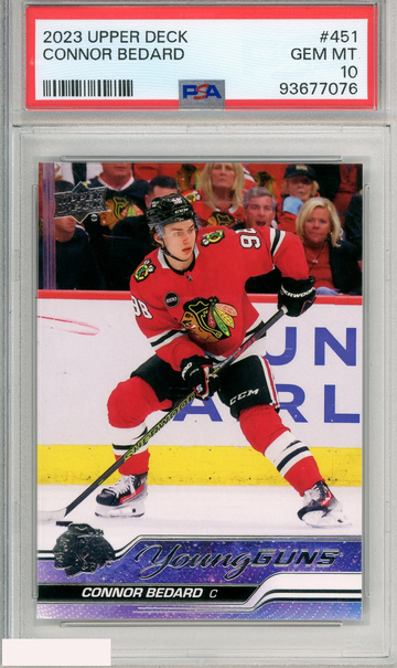 2023 UPPER DECK CONNOR BEDARD #451 PSA 10 GEM MT