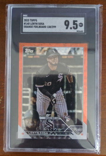 2023 Topps Lenyn Sosa Orange Foil RC #140 SGC 9.5 Mint+