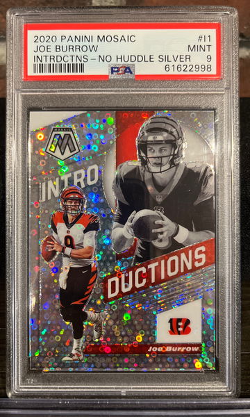 Joe Burrow - 2020 Mosaic Introductions No Huddle Silver - Mint PSA 9 - #I1