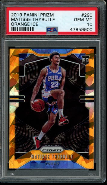 2019 Panini Prizm Orange Ice #290 Matisse Thybulle PSA 10 Gem Mint