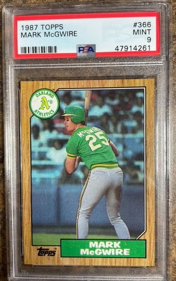Mark McGwire 1987 Topps PSA 9