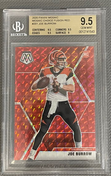 2020 Panini Mosaic Choice Fusion Red Joe Burrow /80