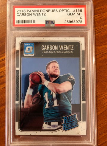 2016 Donruss Optic Carson Wentz PSA 10