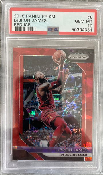 Lebron James Red Ice Prizm PSA 10
