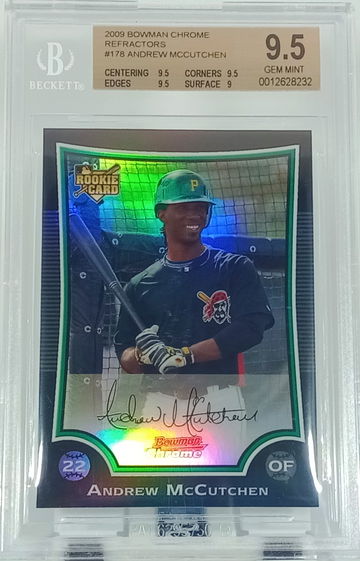 2009 Bowman Chrome Andrew McCutchen RC Refractor BGS 9.5 