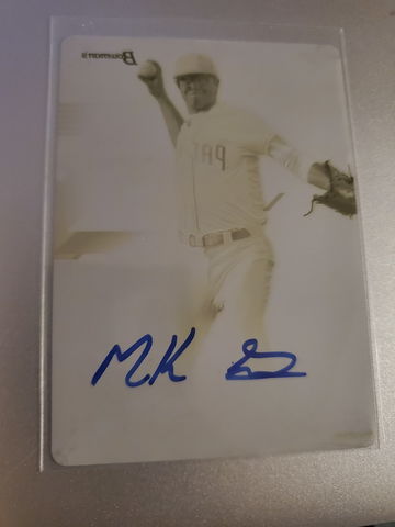 MACKENZIE GORE 2017 BOWMANS BEST YELLOW PRINTING PLATE YELLOW 1/1 AUTO