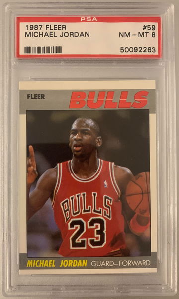 1987 Michael Jordan Fleer #59 PSA 8