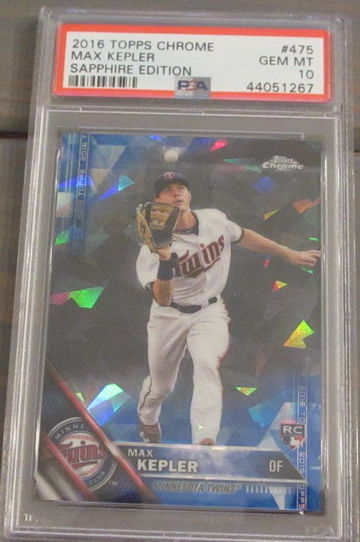 Max Kepler RC 2016 Topps Chrome Sapphire Edition PSA 10 Gem Mint