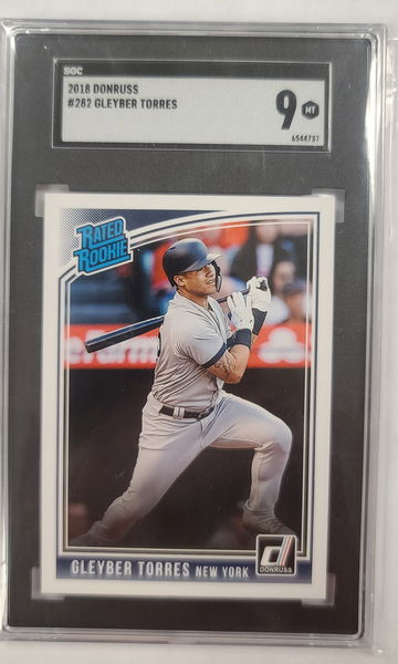 Gleyber Torres 2018 Donruss Wrapper Redemption SGC 9