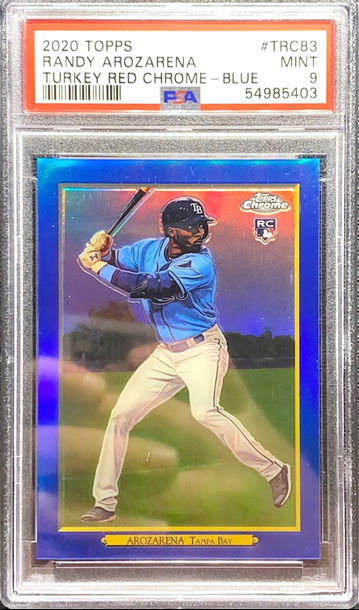 2020 Topps Turkey Red Chrome Randy Arozarena Blue 40/50 PSA 9