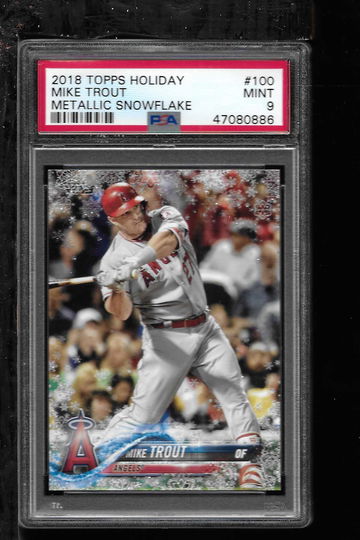 2018 TOPPS HOLIDAY MIKE TROUT PSA 9