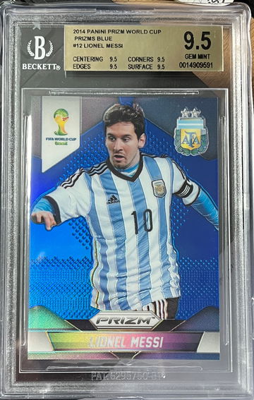 2014 World Cup Prizm Blue Lionel Messi /199 BGS 9.5 true Gem 