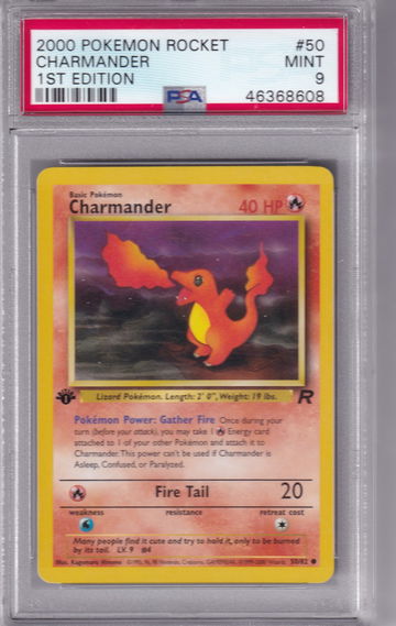 Charmander 2000 Pokemon Rocket 1st Edition #50 PSA 9