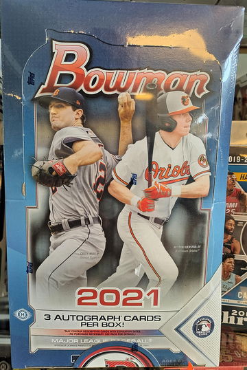  2021 Bowman Baseball Jumbo Sealed Hobby Box 3 Auto's Per!!