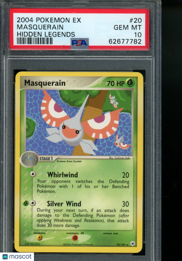 2004 Pokemon EX Hidden Legends Masquerain Hidden Legends PSA 10 #20