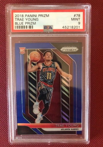 Trae Young Prizm Rookie Blue / 199 PSA