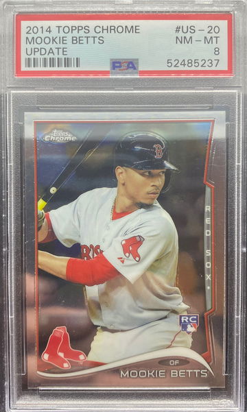 2014 topps chrome mookie betts psa 8
