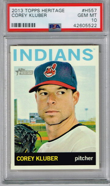 2013 TOPPS HERITAGE COREY KLUBER PSA 10